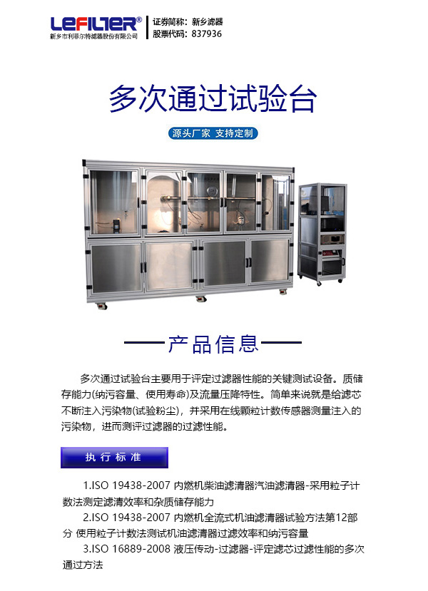 水多次通过试验台